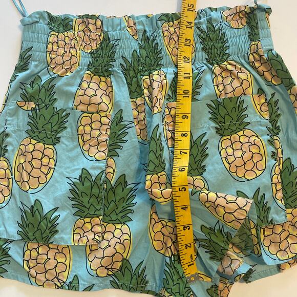Zara Pineapple Cropped Top & Shorts Set Womens Small & Medium Tropical Beachy - Picture 15 of 16